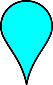 Google Maps Icon - Baby Blue Clip Art