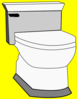 Water Closet-yellow Clip Art