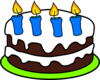 Cake 4 Candles Last Version Clip Art