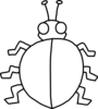 Ladybird With No Spots Clip Art