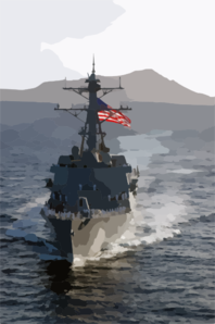 The Newly Commissioned Guided Missile Destroyer Uss Chafee (ddg 90) Sails Into Her New Homeport Of Pearl Harbor, Hawaii. 2 Clip Art