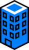 Office Building Blue Clip Art