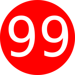 Red, Rounded,with Number 8 Clip Art