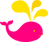 Whale Pink And Yellow Clip Art