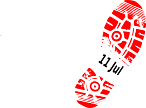 Running Shoe Print - Running Date Clip Art