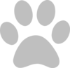 Gray Paw Print Clip Art