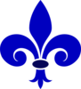 Fluer De Lis Royal Blue Clip Art