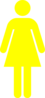 Yellow Female Restroom Clip Art