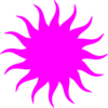 Hot Pink Sun Clip Art