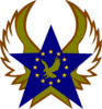 Blue Star With Gold Stars And Eagle Clip Art
