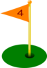 Golf Flag 4th Hole Clip Art