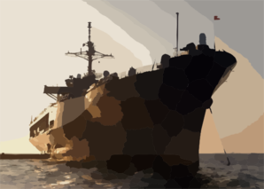 The Amphibious Command Ship Uss Blue Ridge (lcc/jcc 19) Sits Anchored In Pyongtaek Bay Clip Art