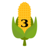 Corn 3 Number Cartoon Clip Art