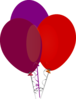 Purple And Red Balloons Clip Art