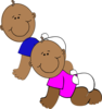 African-american Twins Clip Art