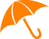 Orange Umbrella Clip Art