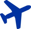 Blue Plane 2 Clip Art