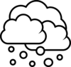 Weather Showers Scattered - Outline Clip Art