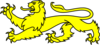 Lions Passant Gold Clip Art