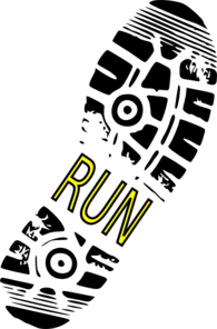 Run Shoe Print Clip Art