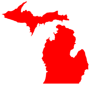Michigan Map Outline Clip Art