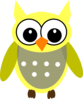Baby Yellow Owl Clip Art