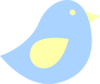 Blue And Yellow Birdie Clip Art