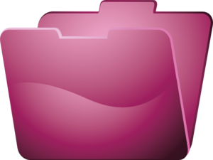 Fuscia Document Folder Icon Clip Art