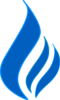 Blue Flame Solid Color Clip Art