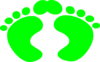 Green Footprints 1 Clip Art