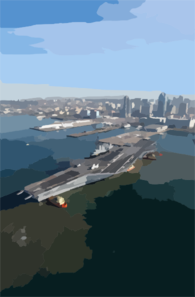 The Decommissioned Aircraft Carrier Midway Prepares To Moor At Its Final Resting Place At Navy Pier Where It Will Become The Largest Museum Devoted To Carriers And Naval Aviation Clip Art