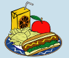 Hotdog Apple Juice Chips Mustard Clip Art