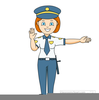 Directing Traffic Clipart Image