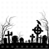 Halloween Graveyard Clipart Image
