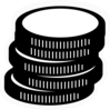 B/w Coins Clip Art