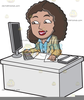 Frustrated Office Worker Clipart Image