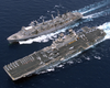 Unrep - Uss Wasp And Usns Supply Image