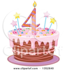 Birthday Cake Candles Clipart Image