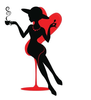 Red Hat Divas Clipart Image