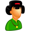 Asian Female Boss Icon Image