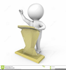 Free Clipart Speaker At Podium Image