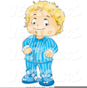 Little Girl Pajamas Clipart Image