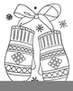 Alphabet Mitten Clipart Image