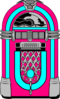 Pink And Blue Jukebox Clip Art