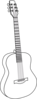 Guitar, With, Thicker, Lines Clip Art