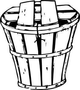 Half Bushel Basket With Cover Clip Art