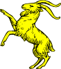 Goat Rampant Clip Art