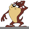 Taz Looney Easter Clipart Image