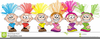 Kids Crazy Hair Clipart Image