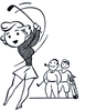 Vintage Golfer Clipart Image